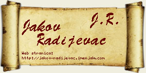 Jakov Radijevac vizit kartica